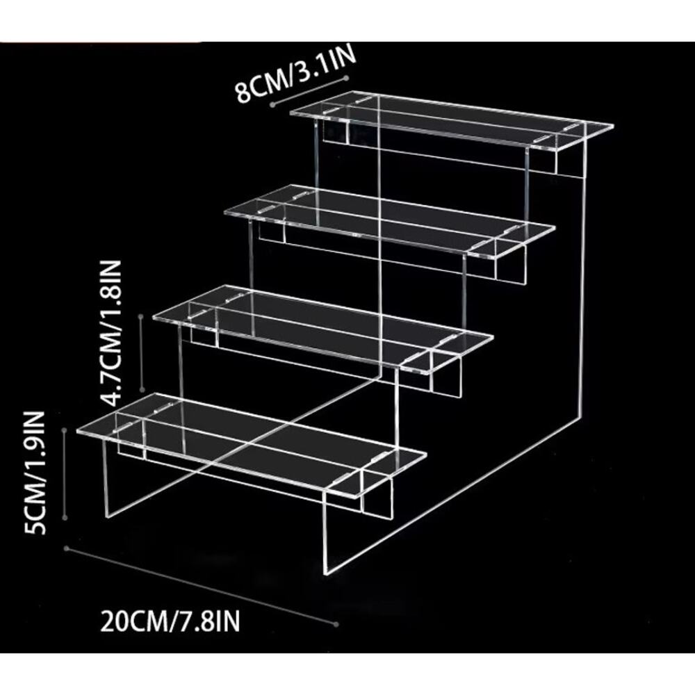 4-Tier Acrylic Display Riser Shelves